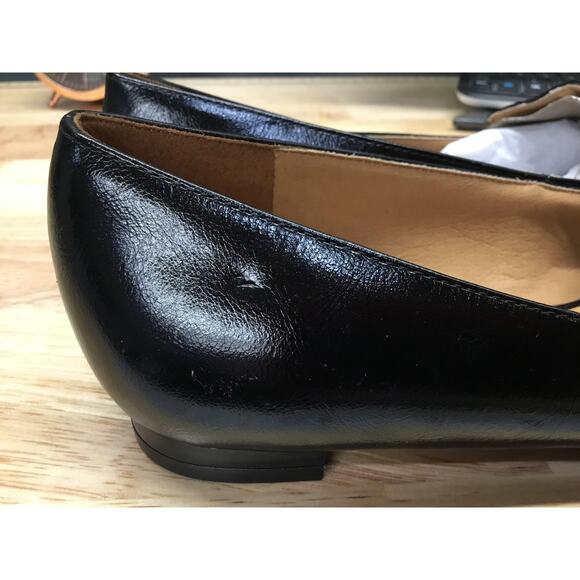 Nine West A Dream Women 7 Black Faux Leather Slip-On Pointed Toe Classic Loafers - Picture 3 of 6